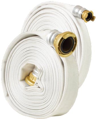 Produktbild på vit brandslang