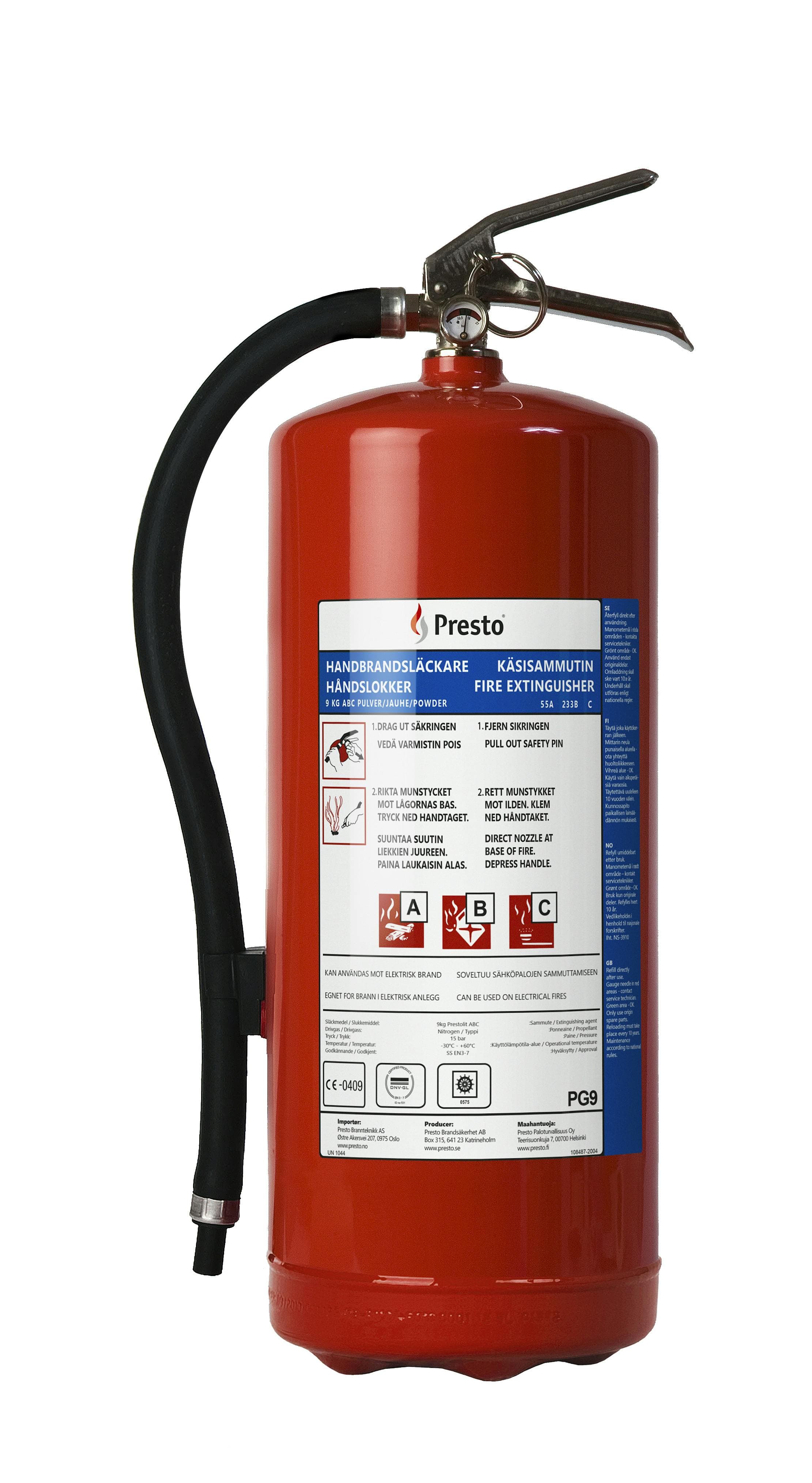 Presto Pulversläckare