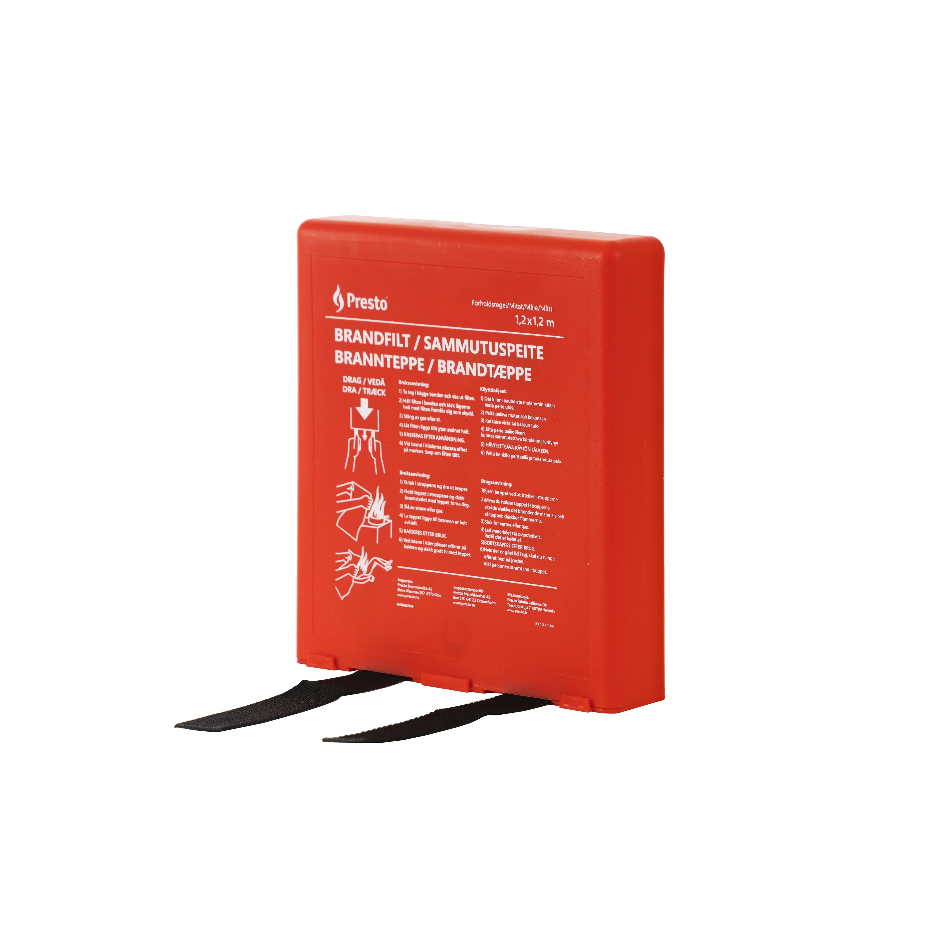 Produktbild på röd brandfiltsfodral